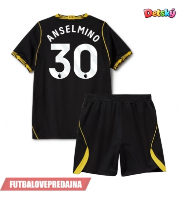 Lacne Dětský Futbalové dres Chelsea Aaron Anselmino #30 2026-27 Krátky Rukáv - Preč (+ trenírky)